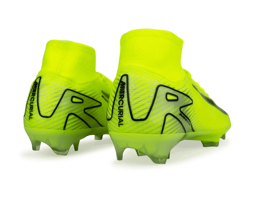 Nike Men's Zoom Mercurial Superfly 10 Elite FG Volt/Black Rear