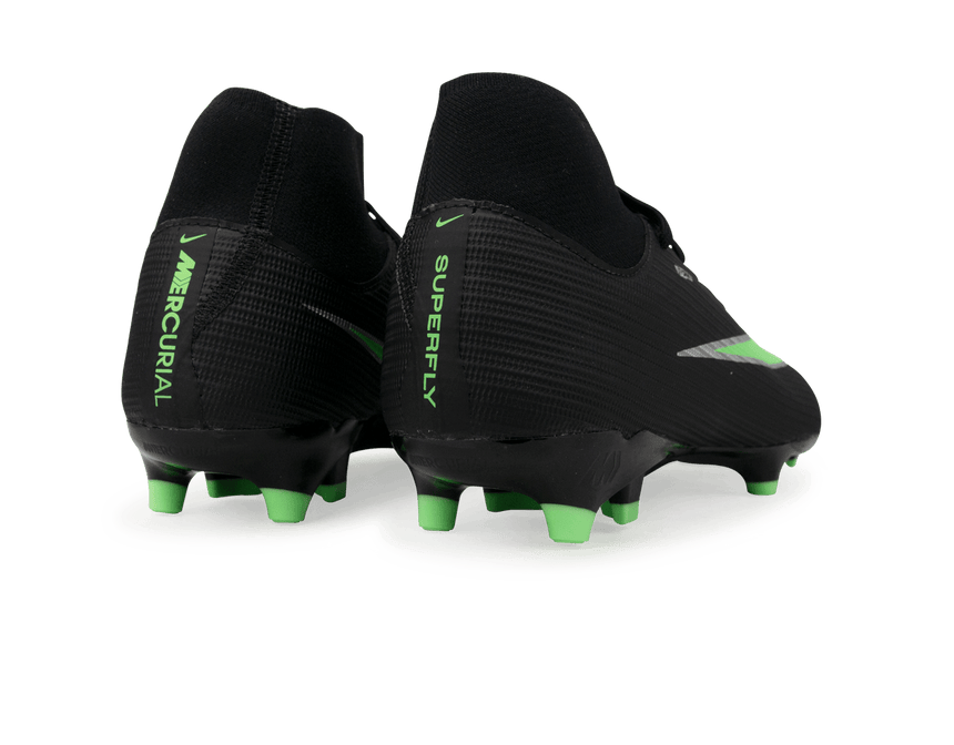 Nike Men's Zoom Mercurial Superfly 11 Academy FG/MG Black/Illusion Green Rear