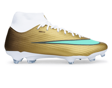 Nike Men's Zoom Mercurial Superfly 11 Academy Kylian Mbappe FG/MG Metallic Gold/Green