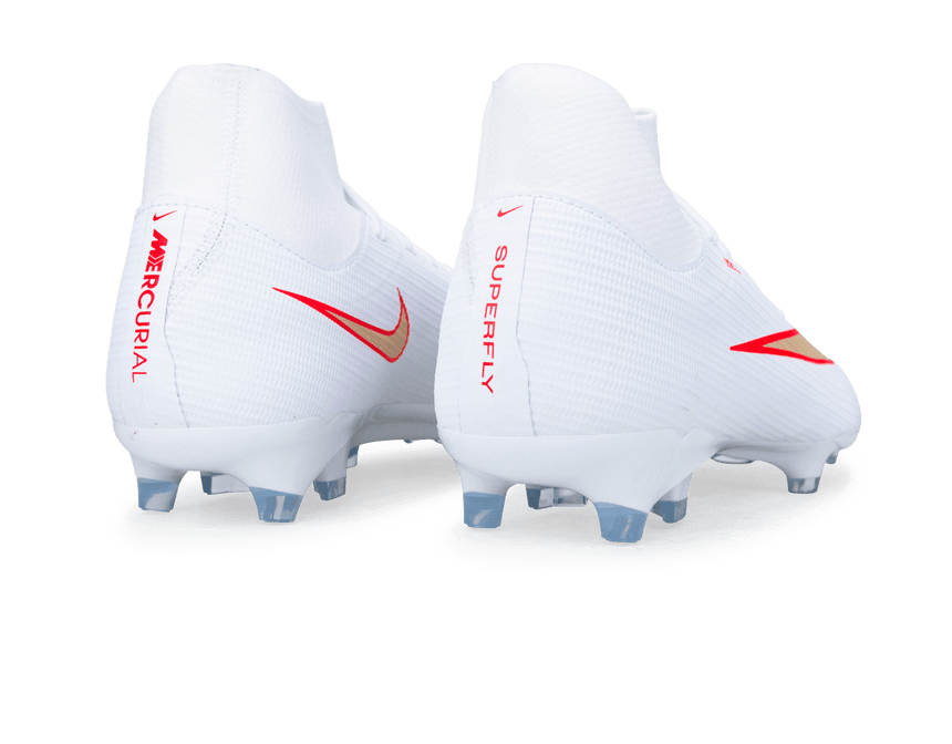 Nike Men's Zoom Mercurial Superfly 11 Academy FG/MG White/Bright Crimson Rear