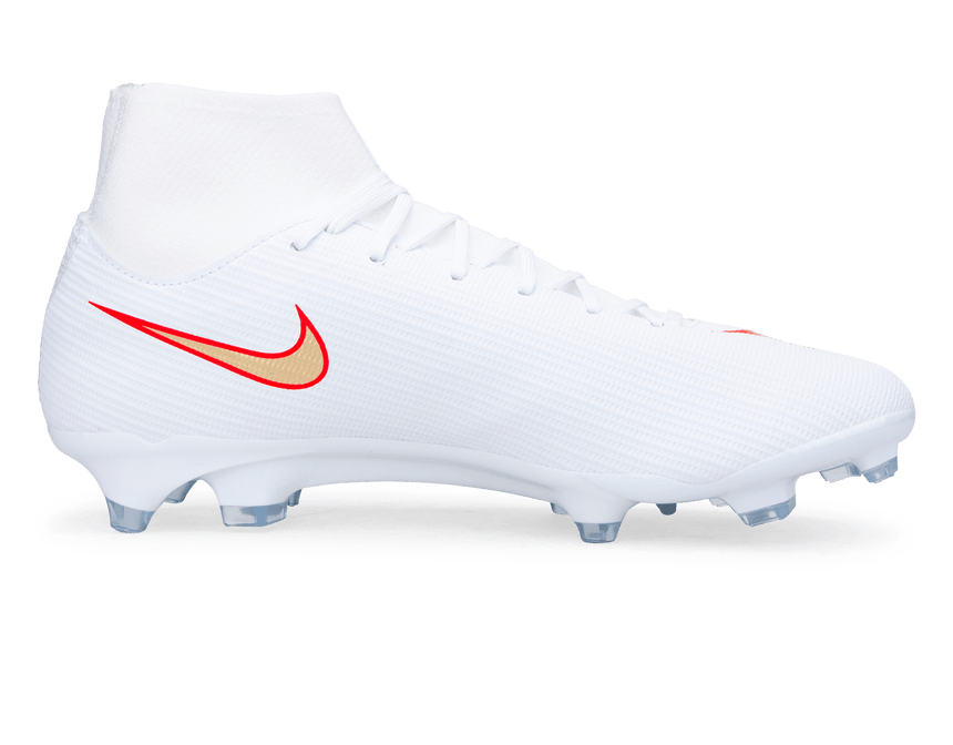 Nike Men's Zoom Mercurial Superfly 11 Academy FG/MG White/Bright Crimson Side