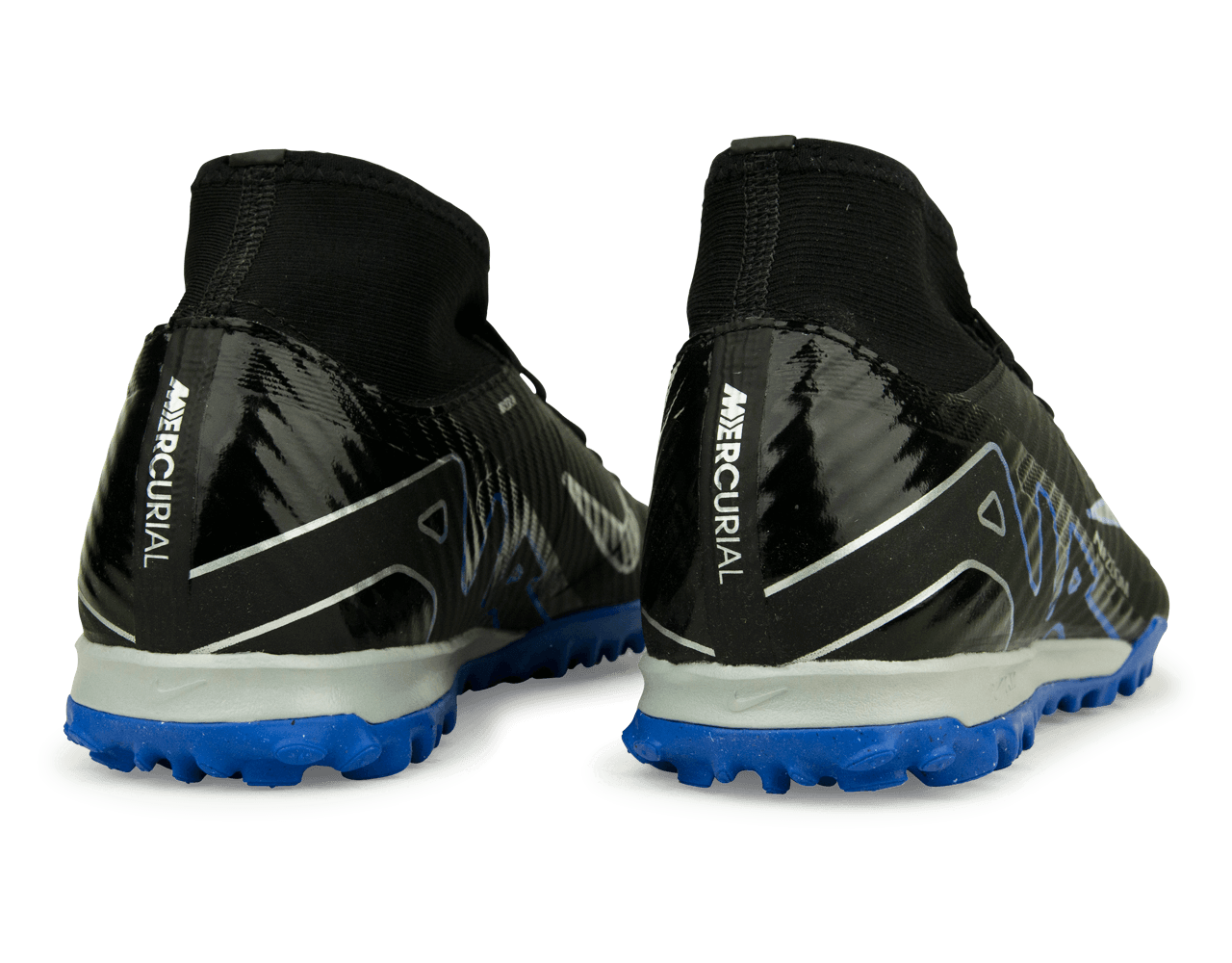 Nike Men's Zoom Mercurial Superfly 9 Academy TF Black/Blue Rear