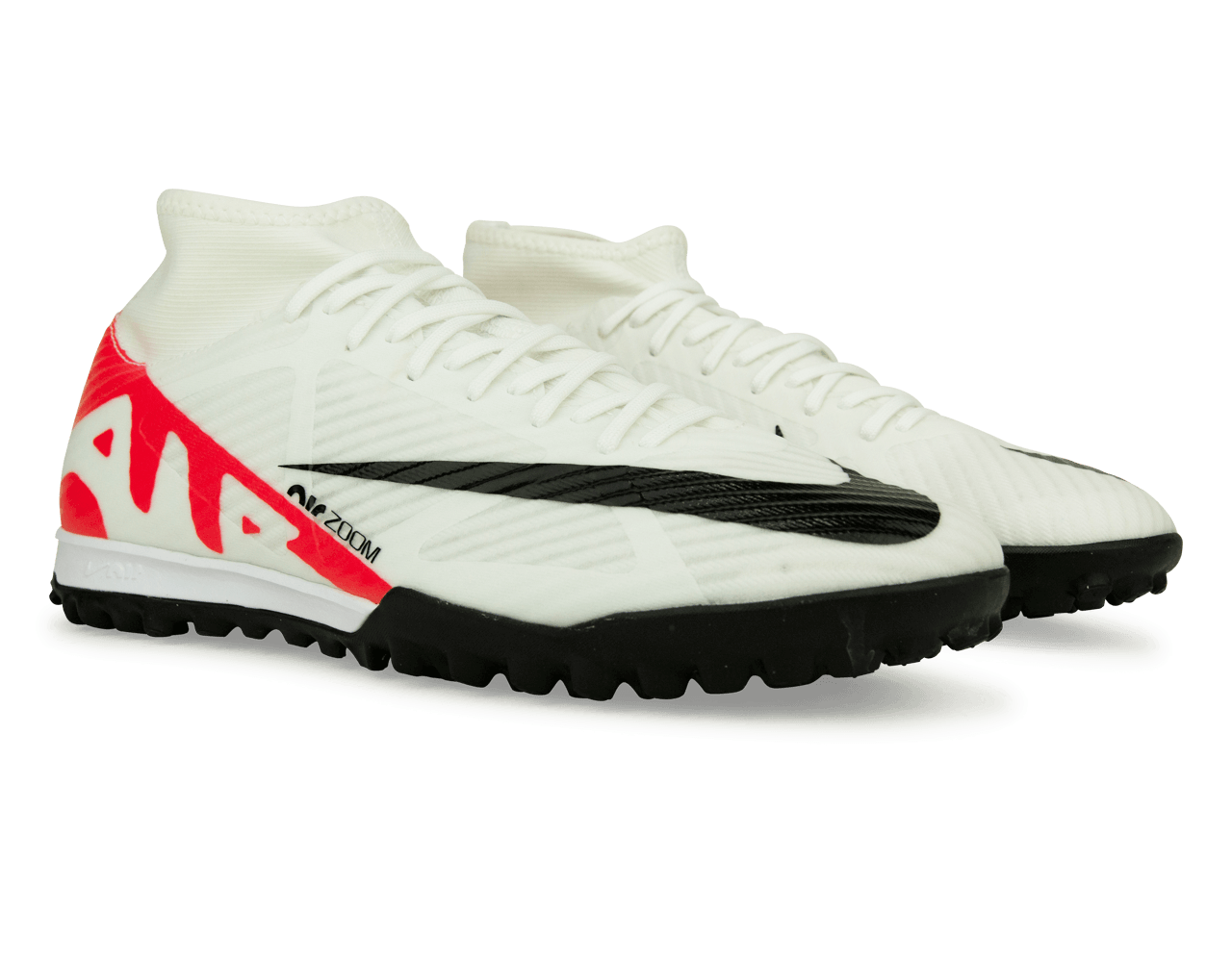 Nike Men's Zoom Mercurial Superfly 9 Academy TF White/Red Together