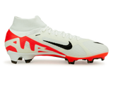 Nike Men's Zoom Mercurial Superfly 9 Pro FG White/Red Side