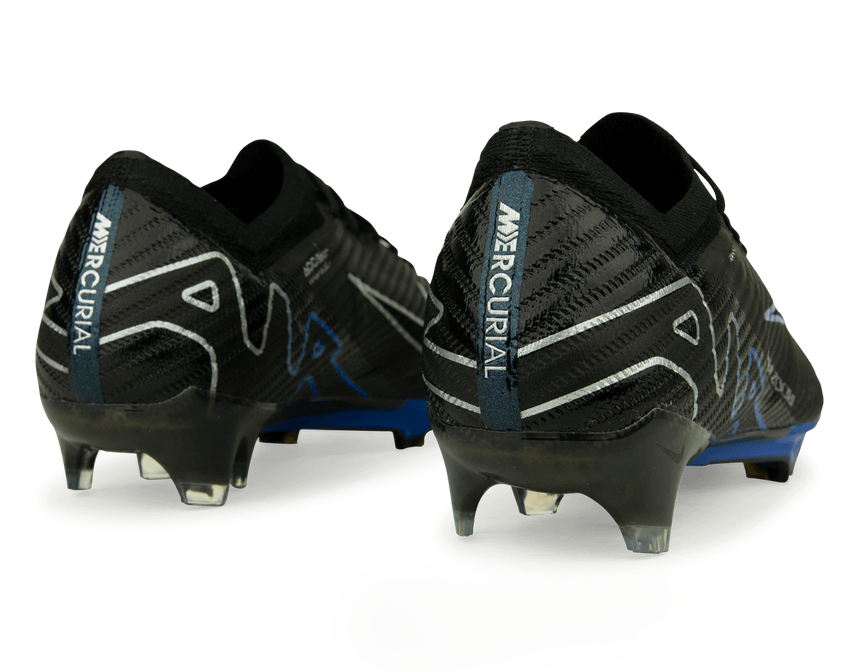 Nike Men's Zoom Mercurial Vapor 15 Elite FG Black/Blue Rear