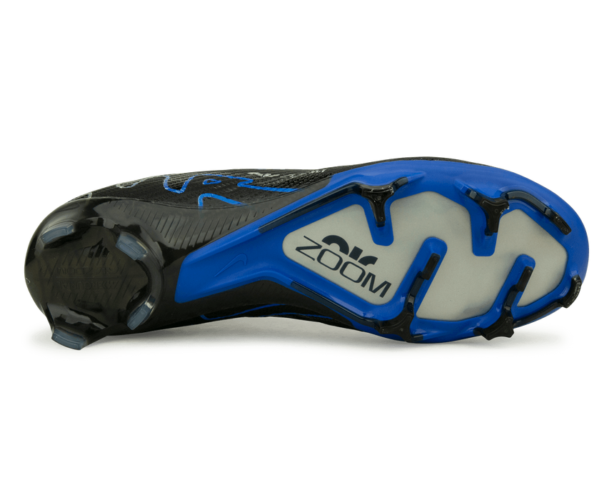Nike Men's Zoom Mercurial Vapor 15 Elite FG Black/Blue Sole