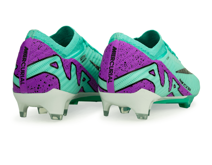 Nike Men's Zoom Mercurial Vapor 15 Elite FG Turquoise/Black/Purple Rear