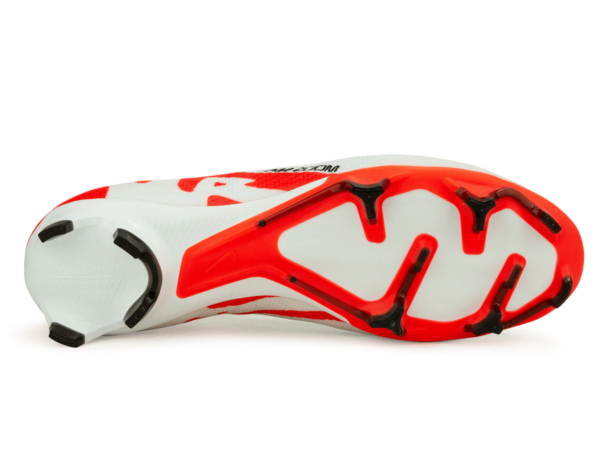 Nike Men's Zoom Mercurial Vapor 15 Pro FG White/Red Sole