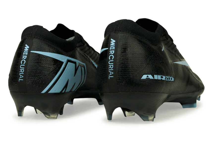 Nike Men's Zoom Mercurial Vapor 16 Elite FG Black/Ice Blue Rear
