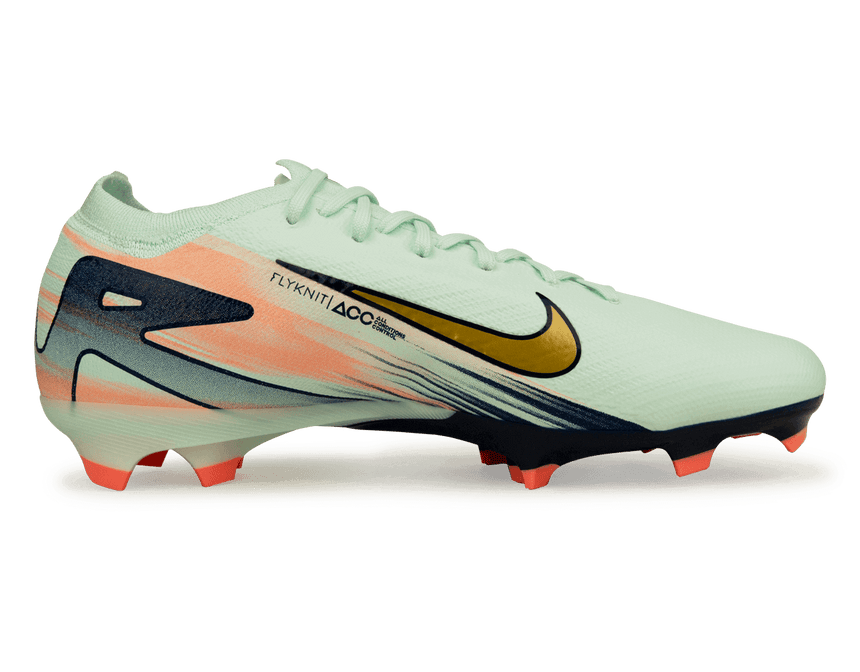 Nike Men's Zoom Mercurial Vapor 16 Pro MDS009 FG Barley Green/Metallic Gold Side
