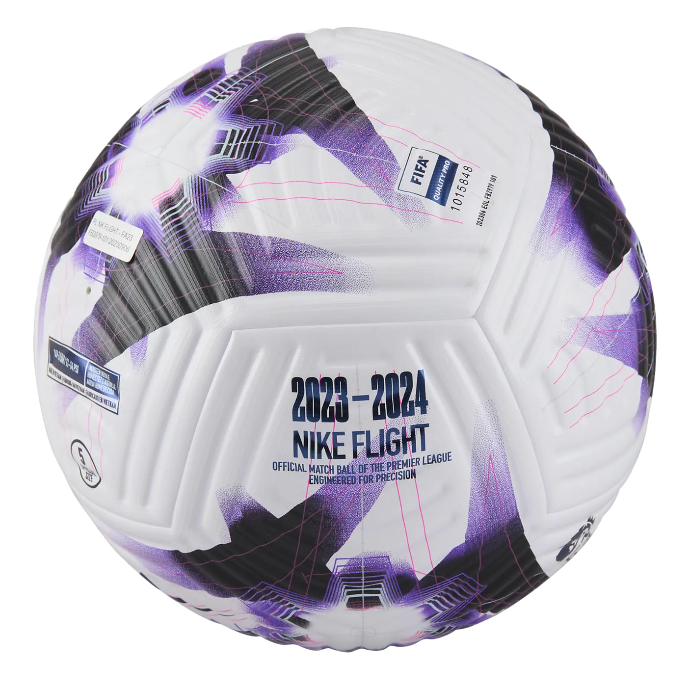 Nike Premier League 2023/24 Flight Match Ball White/Purple/Black Front