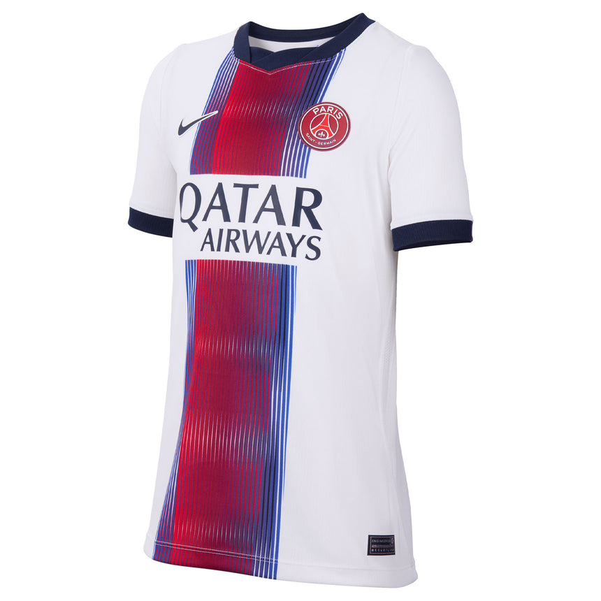 Nike PSG Kids Away Stadium 2026/27 Jersey White/Red/Blue Front