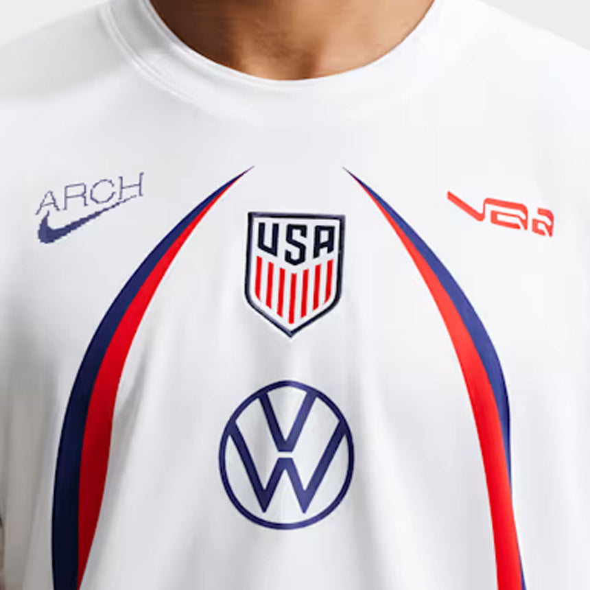Nike USA Men's Pre-Match Jersey White/Red/Blue Crest