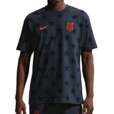 Nike USA Men's Tee Dark Obsidian Front