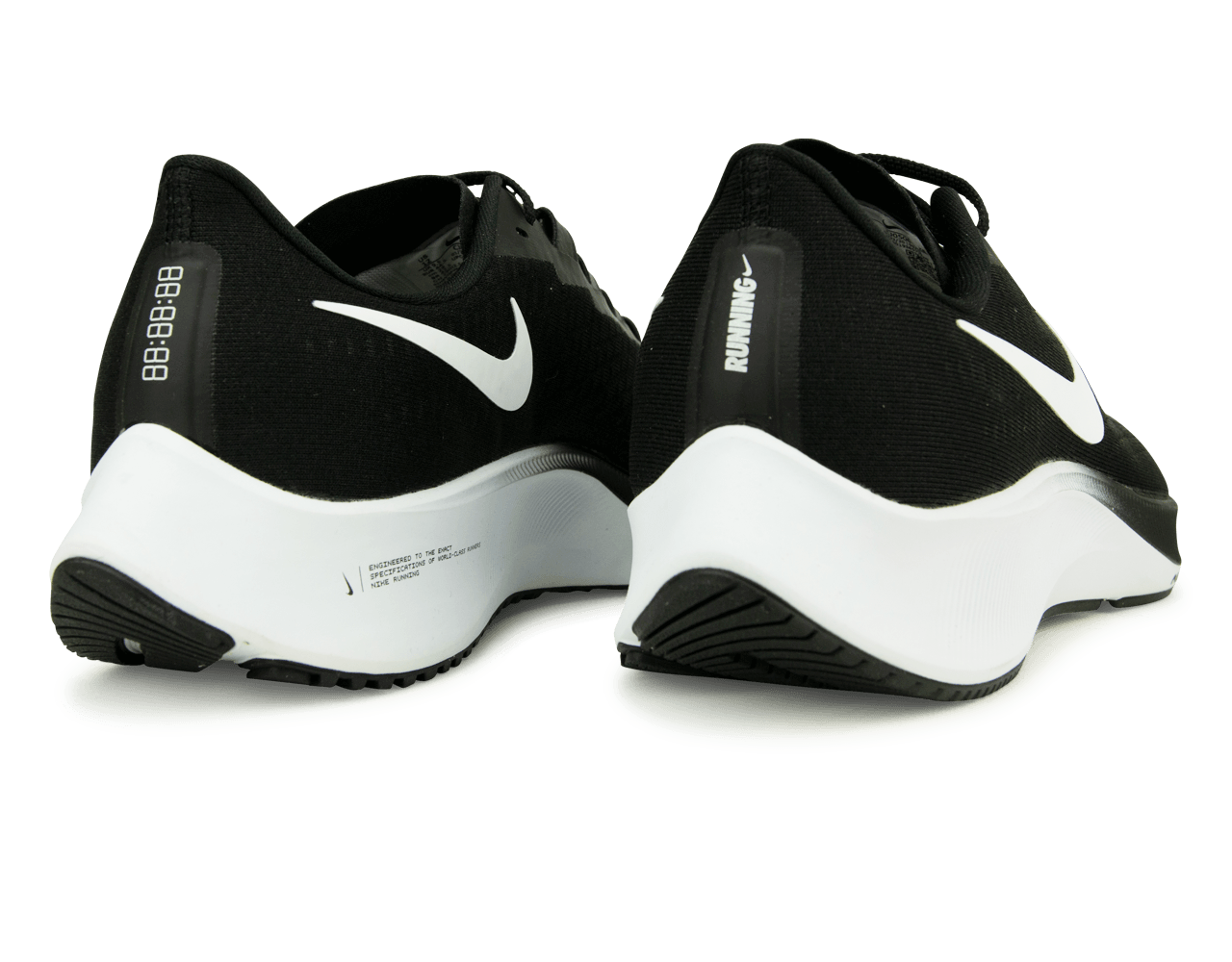 Nike Women's Air Zoom Pegasus 37 Running Shoe Black/White Rear