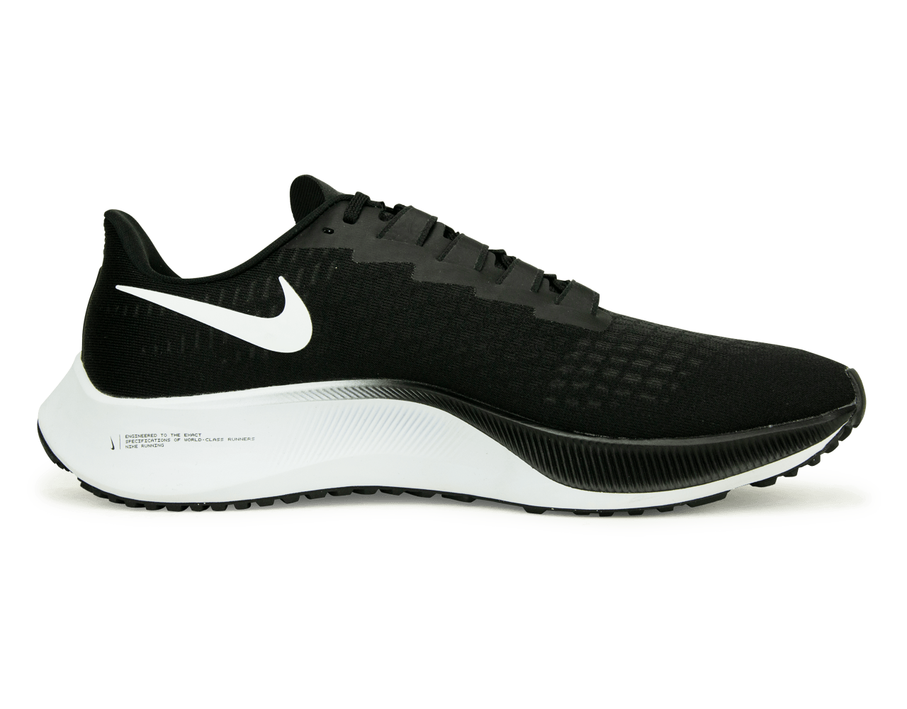 Nike Women's Air Zoom Pegasus 37 Running Shoe Black/White Side