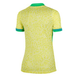 Nike Women's Brazil 2024/25 Home Jersey Yellow/Green Back