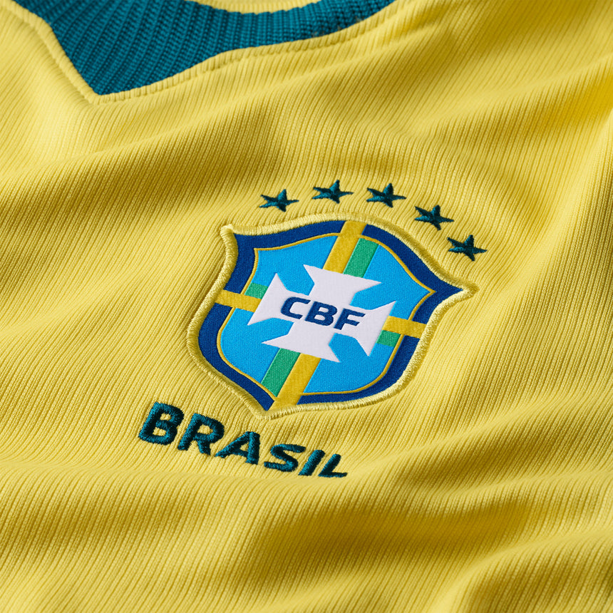Nike Women's Brazil World Cup 2026 Home Jersey Yellow Crest