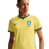 Nike Women's Brazil World Cup 2026 Home Jersey Yellow Sleeve