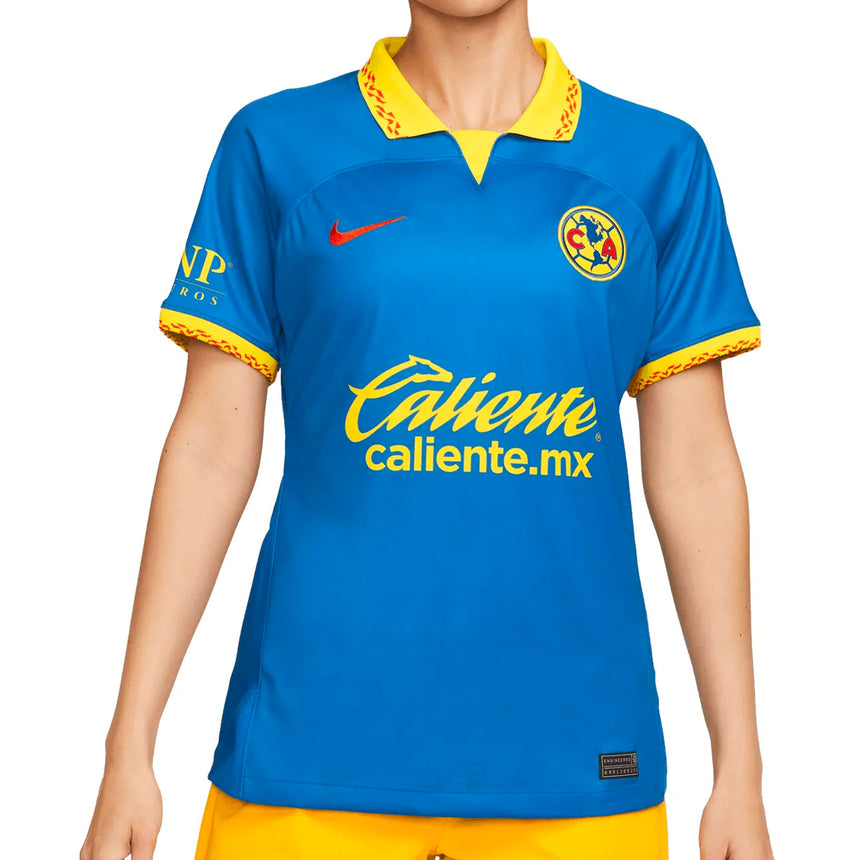 Nike Women's Club America 2023/24 Away Jersey Blue/Yellow Front