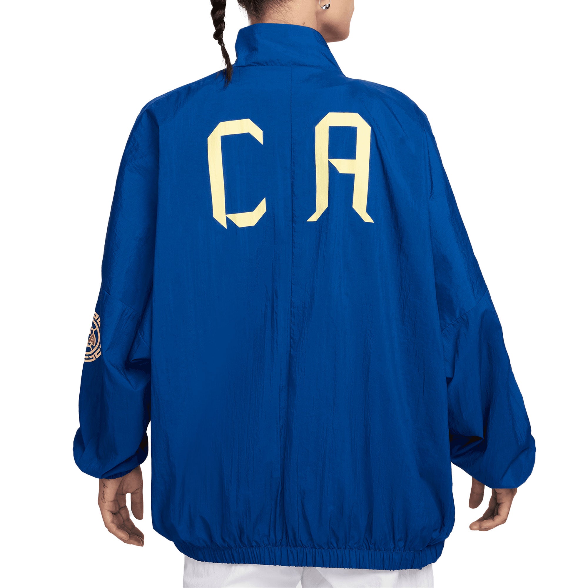 Nike Women s Club America 2024 25 Essential Jacket Gym Blue Lemon Chif Azteca Soccer