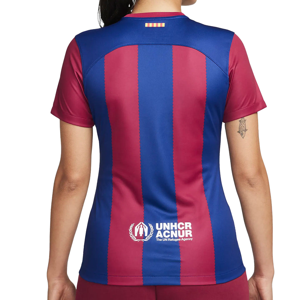 Nike Women's FC Barcelona 2023/24 Home Jersey Red/Blue Back