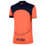 Nike Women's FC Barcelona 2025/26 Third Jersey Bright Mango/Midnight Navy Back