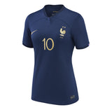 Nike Women's France 2022/23 Home Jersey w/ Mbappe #10 Printing Front
