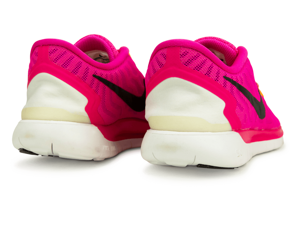 Nike Women's Free 5.0 Running Shoes Bright Pink/Black/White – Azteca Soccer