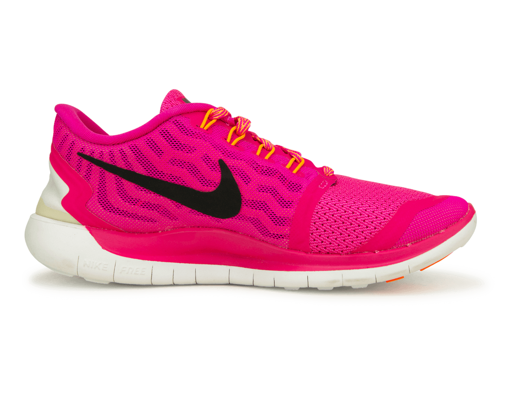 Nike Women's Free 5.0 Running Shoes Bright Pink/Black/White Azteca Soccer