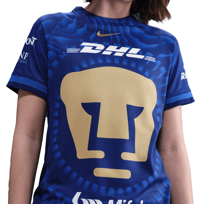 Nike Women's Pumas UNAM 2025/26 Away Jersey Royal/White/Gold Crest