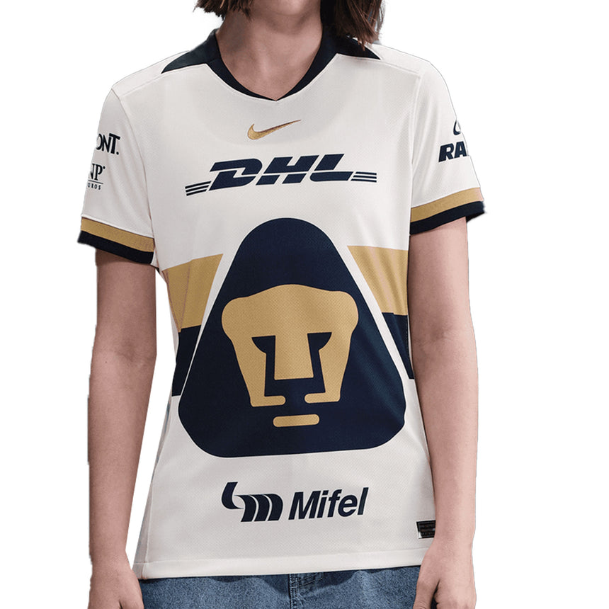 Nike Women's Pumas UNAM 2025/26 Home Jersey White/Navy/Gold Front