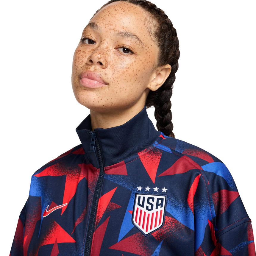 Nike Women's USA Academy Pro Dri-FIT Anthem Jacket Navy/Red Crest