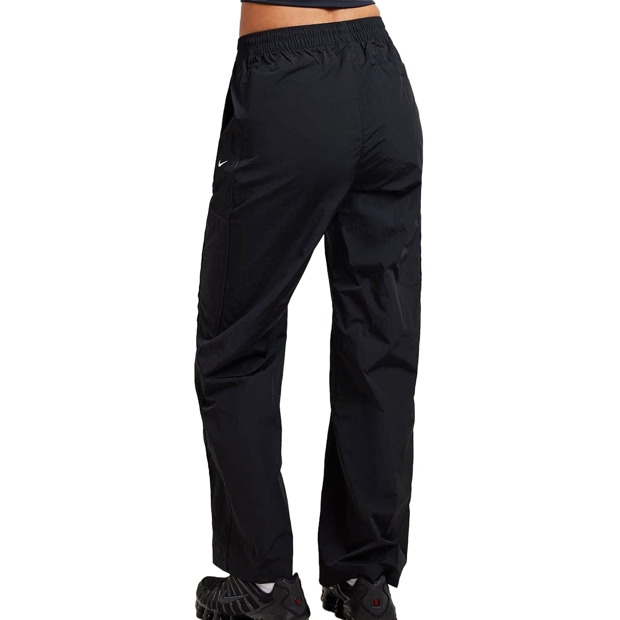 Nike Women's Windrunner High-Waisted Woven Open-Hem Pants Black