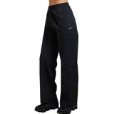 Nike Women's Windrunner High-Waisted Woven Open-Hem Pants Black Front