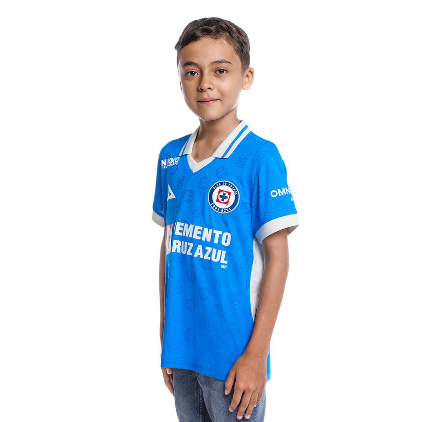 Pirma Cruz Azul Kids Home Authentic 2026/27 Jersey Royal Blue Model