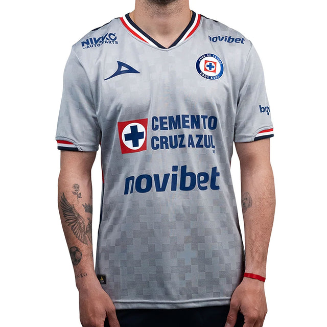 Pirma Men's Cruz Azul 2025/26 Away Jersey Grey/Blue Front