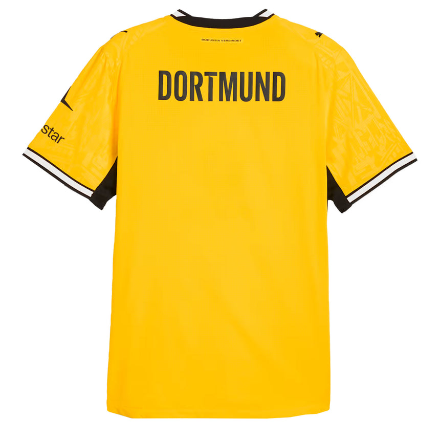 PUMA Borussia Dortmund Men's Home Authentic 2026/27 Jersey Yellow/Black Back