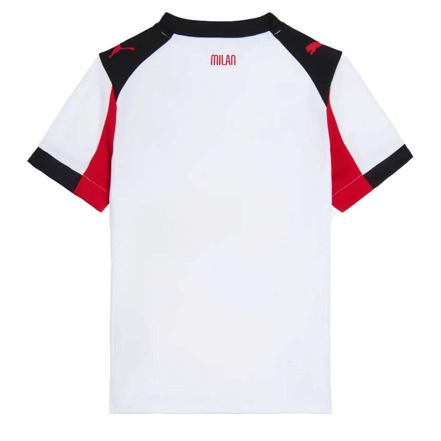 PUMA Kids Ac Milan 2025/26 Away Jersey White/Black/Red Back