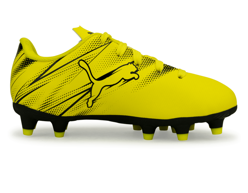 PUMA Kids Attacanto  FG/AG Yellow/Black Side