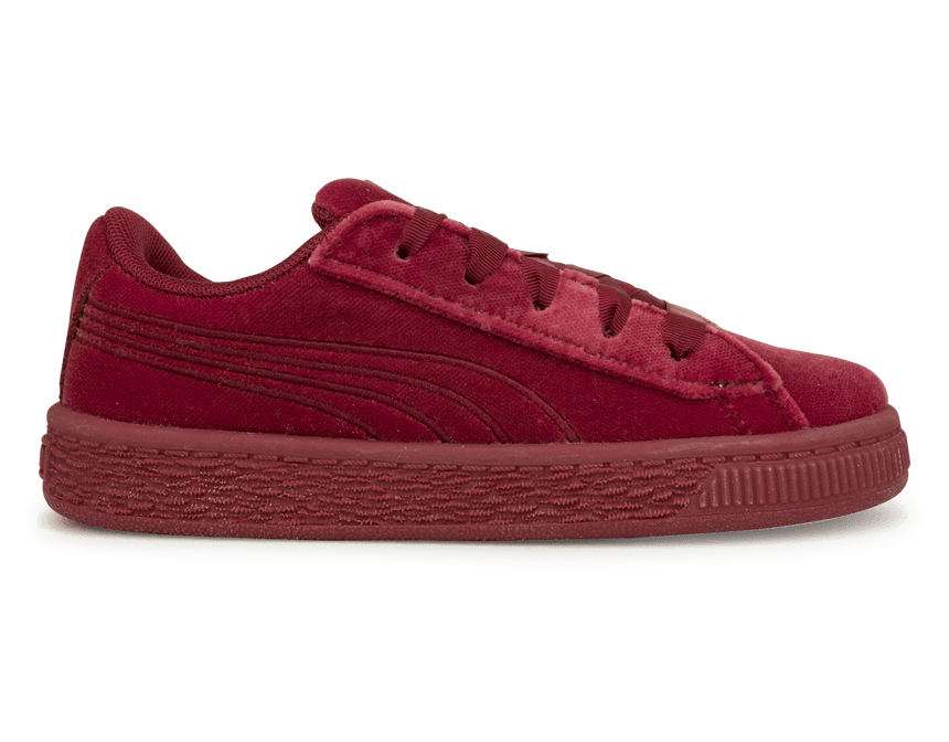 PUMA Kids Basket Classic Velour Red/Gold
