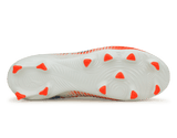 PUMA Kids Future 8 Match FG/AG White/Black/Glowing Red Sole