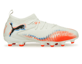 PUMA Kids Future 8 Match FG/AG White/Black/Glowing Red