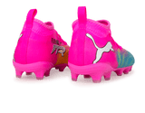 PUMA Kids Future 9 Match FG/AG Poison Pink/Sun Stream Rear