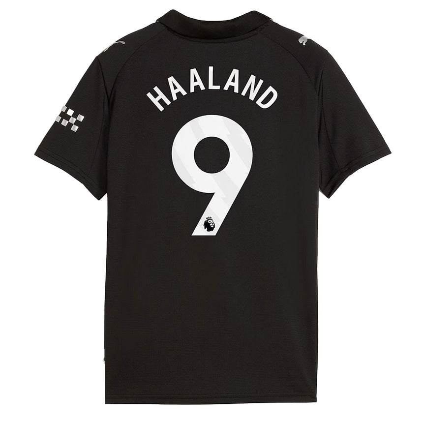 PUMA Kids Manchester City 2025/26 Away Jersey w/ Haaland #9 Printing Back