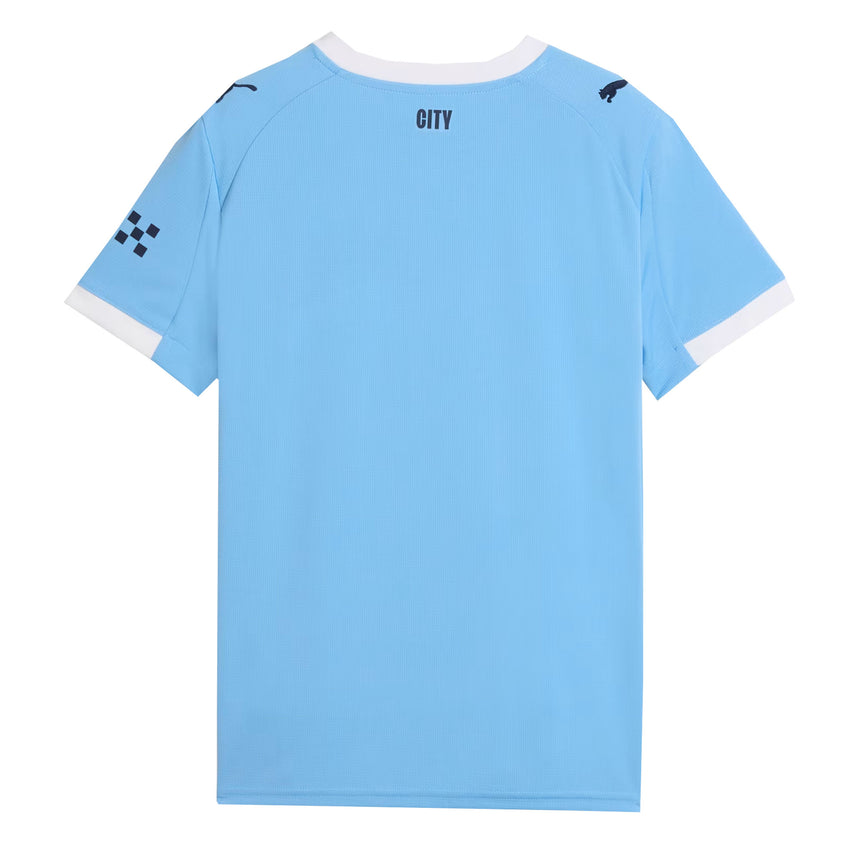 PUMA Kids Manchester City 2025/26 Home Jersey Team Light Blue/White Back