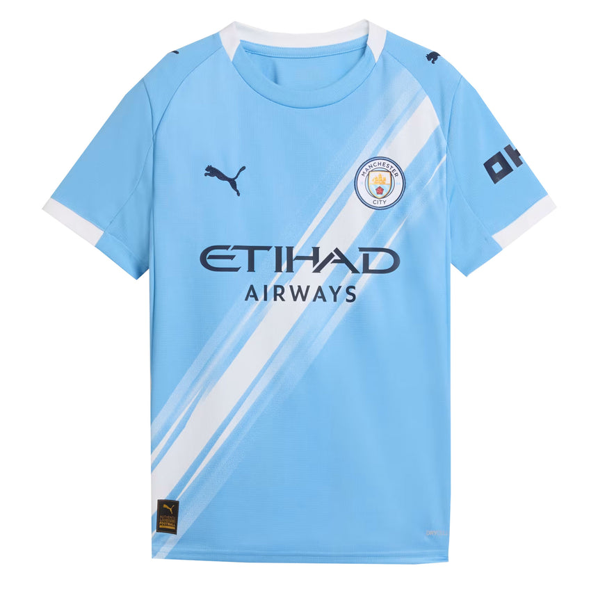 PUMA Kids Manchester City 2025/26 Home Jersey Team Light Blue/White Front