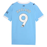 PUMA Kids Manchester City 2025/26 Home Jersey w/ Haaland #9 Printing Back