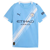 PUMA Kids Manchester City 2025/26 Home Jersey w/ Haaland #9 Printing Front