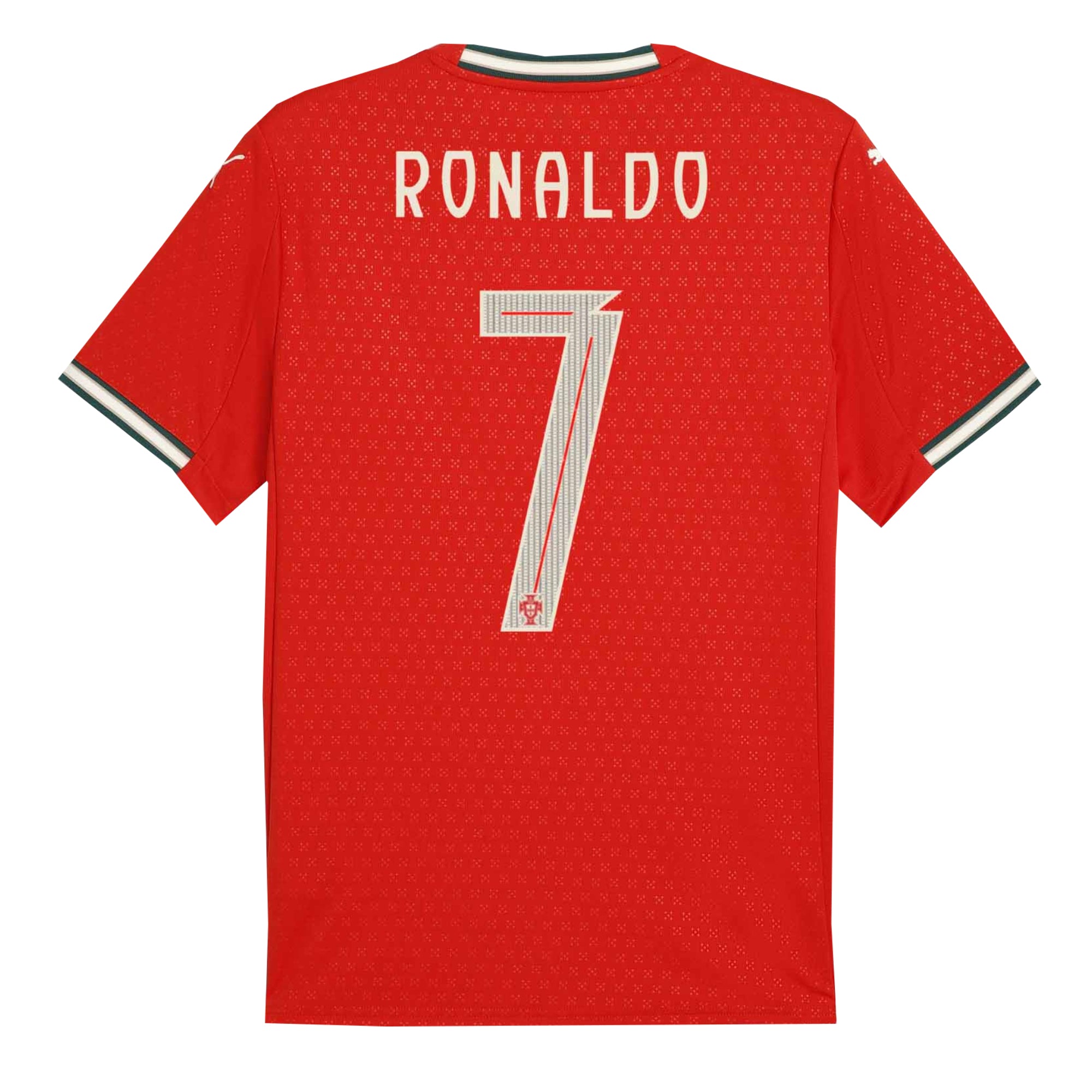 PUMA Portugal Youth Home Stadium 2025/26 Soccer Jersey w/ Ronaldo